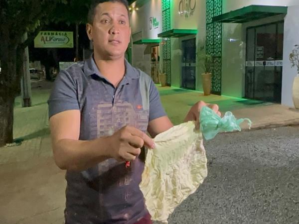 Sorriso: Marido e esposa se assustam ap&oacute;s mulher expelir gaze deixada por m&eacute;dicos durante parto h&aacute; 4 meses; Parto foi no Regional