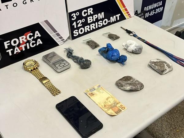 Sorriso: Mulher &eacute; presa com drogas enquanto traficava, no Beco S&atilde;o Tom&eacute;