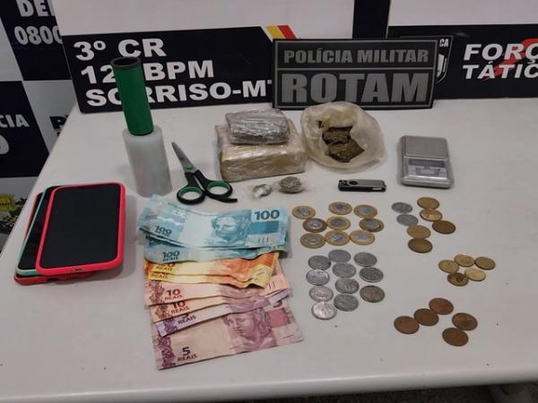 Sorriso: ROTAM prende traficante e apreende maconha no S&atilde;o Domingos 