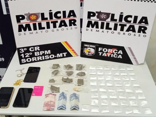Sorriso: FT apreende maconha e coca&iacute;na em conveni&ecirc;ncia no Jd. Primavera; 4 foram presos
