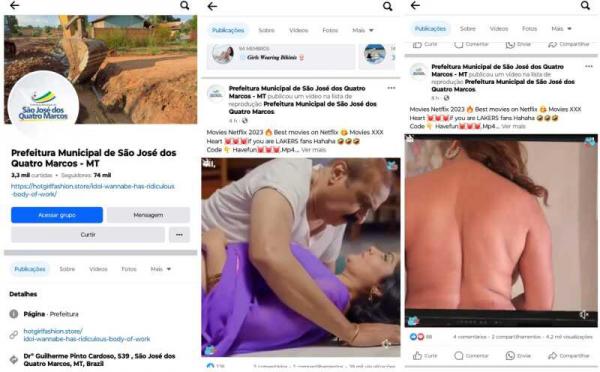 MT: Hackers invadem conta de prefeitura no Facebook e postam v&iacute;deos "er&oacute;ticos"  