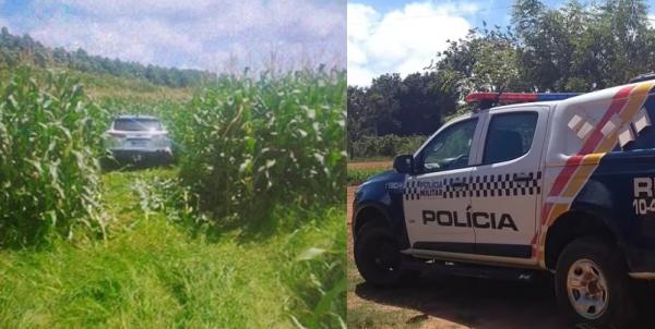 Itanhang&aacute;: Carro roubado durante assalto em s&iacute;tio &eacute; recuperado pela PM 