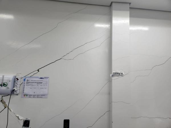 Sorriso: Com paredes e pisos rachados, MP pede reparos no Hospital Regional