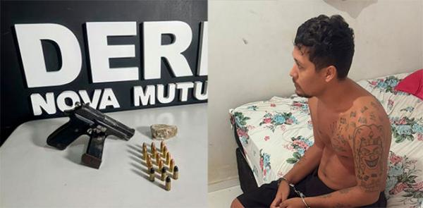 Nova Mutum: Pol&iacute;cia Penal e Civil prendem foragido com arma, muni&ccedil;&otilde;es e drogas