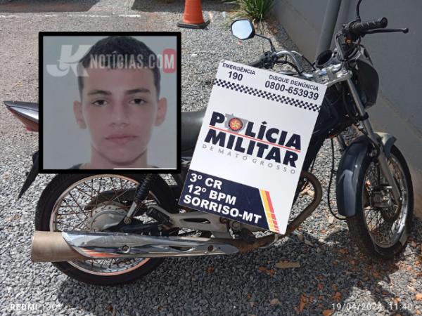 Sorriso: Moto de jovem, que est&aacute; desaparecido, &eacute; encontrada pela PM em &aacute;rea de mata, no Jd. Amaz&ocirc;nia; M&atilde;e recebeu mensagem com localiza&ccedil;&atilde;o do ve&iacute;culo
