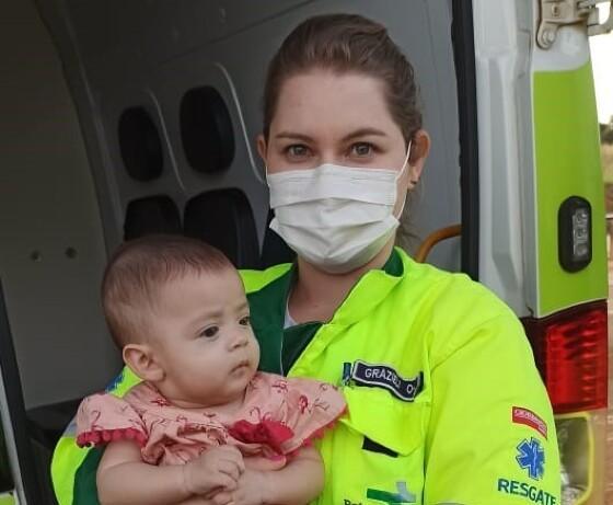Socorristas salvam bebê de cinco meses que se engasgou em MT