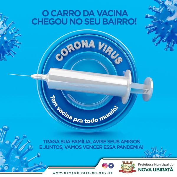Nova Ubiratã: Secretaria Municipal de Saúde inova e durante essa semana vai circular pelas ruas do município o Carro da Vacina