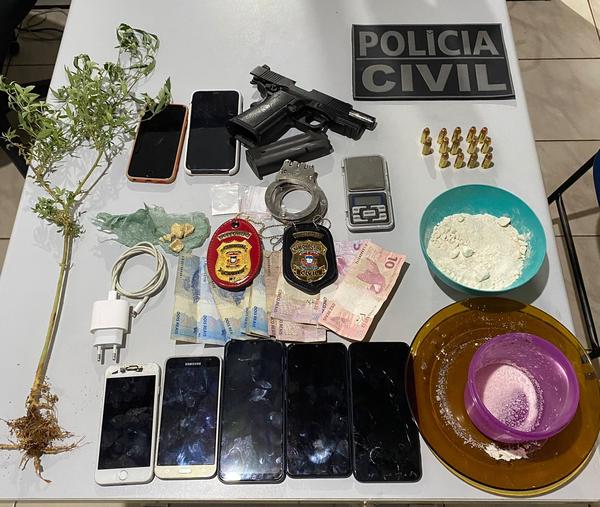 Sorriso: PC deflagra operação e prende pessoas por tráfico de drogas e porte de arma